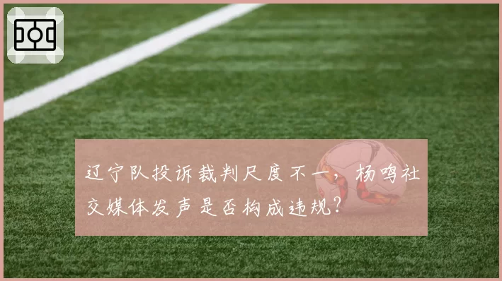 辽宁队投诉裁判尺度不一,杨鸣社交媒体发声是否构成违规?
